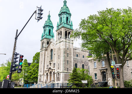 Montreal, Kanada - 26. Mai 2017: Universale Kirche Sainte Catherine ulica in Sainte Marie Nachbarschaft in Stadt in der Region Quebec Stockfoto