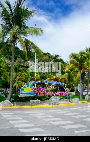 Hoffnung zu sehen, Sie bald wieder anmelden, St. Maarten, West Indies. Stockfoto