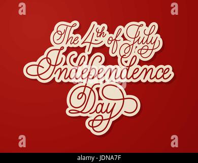 Juli. Unabhängigkeitstag der USA Stock Vektor