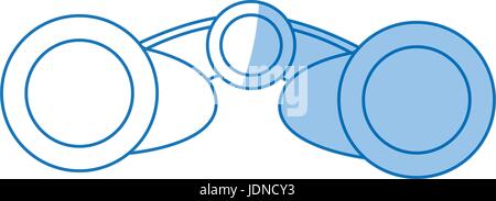 Fernglas Geschäft Element Optik und Linse Thema Vorderansicht Stock Vektor