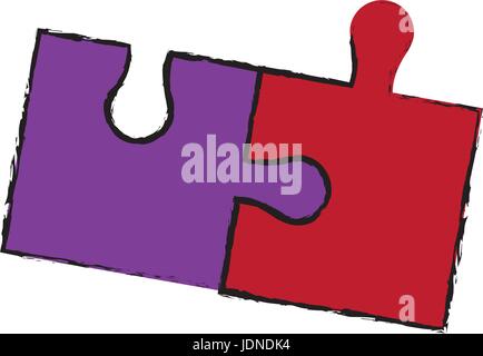 Teile des Papiers puzzles Business Konzept layout Stock Vektor