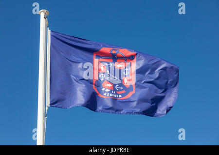 Flagge der Stadt La Azohia, Provinz Murcia, Spanien Stockfoto