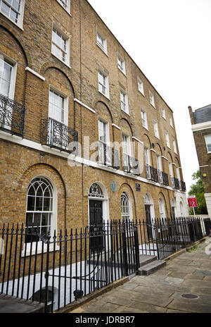 Bilder von Canonbury Square, N1, London Borough of Islington. Dokumentarische redaktionelle Inhalte zeigt die Straßen als Schuss im Jahr 2016. Stockfoto