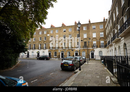 Bilder von Canonbury Square, N1, London Borough of Islington. Dokumentarische redaktionelle Inhalte zeigt die Straßen als Schuss im Jahr 2016. Stockfoto