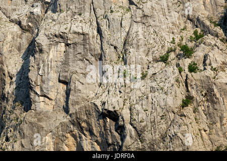 Klippe Anića kuk im Nationalpark Paklenica, Kroatien Stockfoto