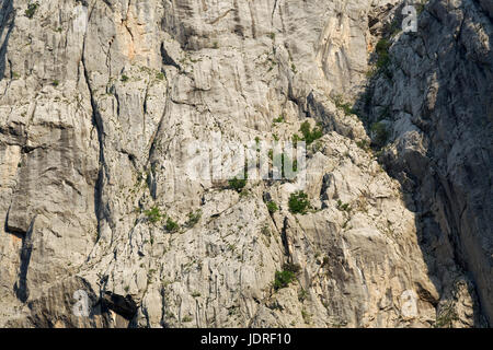 Klippe Anića kuk im Nationalpark Paklenica, Kroatien Stockfoto