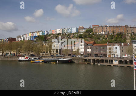 Kai und den Fluss Avon in Bristol gesehen von SS Great Britain Stockfoto