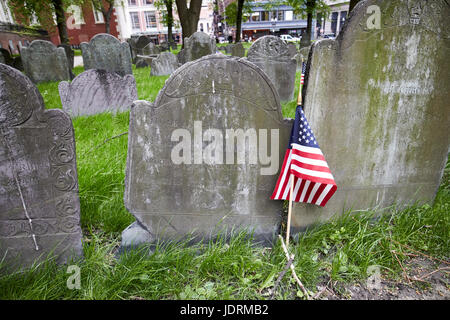 Grab von Paul Revere Snr Granary Burying Ground Boston USA Stockfoto