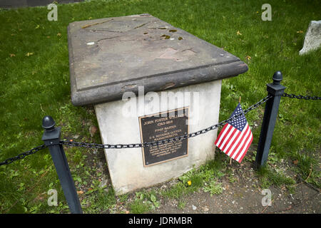 Grab von John Williams fördern Granary Burying ground, Boston USA Stockfoto