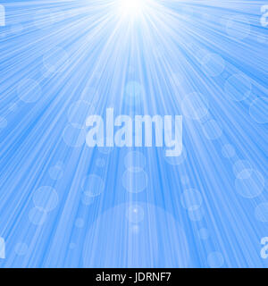 Himmlisch leichte blaue Bokeh Hintergrund. Raster-Grafik Stockfoto