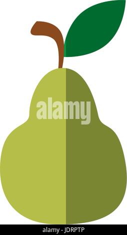 Birne Frucht Symbol auf weißem Hintergrund-Vektor-illustration Stock Vektor