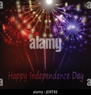 Schönen Feuerwerk in den Farben der Nationalflagge Stock Vektor