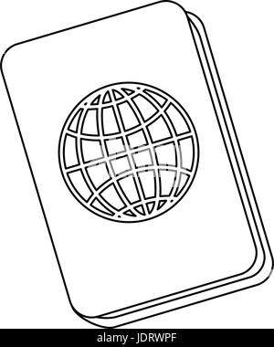 isolierte Reisen Reisepass Symbol Vektor Grafik illustration Stock Vektor