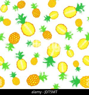Ananas-Hintergrund gemalt Muster Stock Vektor