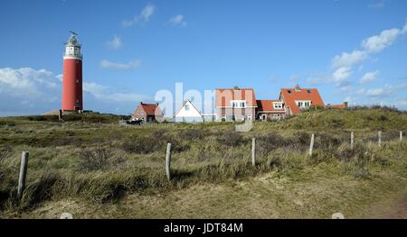 Vuurtoren Eierland Stockfoto