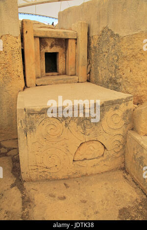 Tarxien jungsteinzeitlichen Megalith prähistorischen Tempel komplexe Website, Malta Stockfoto