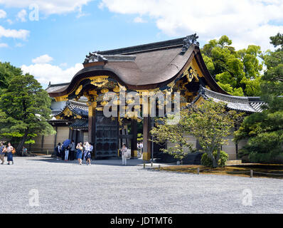 Karamon Tor Nijo Burg, Kyoto, Japan Stockfoto