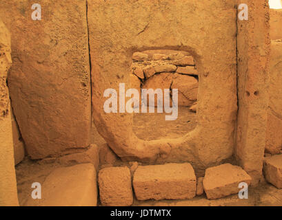Hagar Qim jungsteinzeitlichen Megalith prähistorischen Tempel komplexe Website, Malta Stockfoto