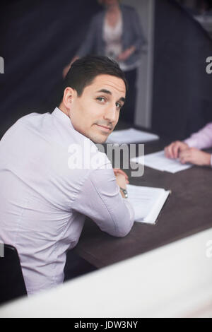 Geschäftsmann, sitzen im meeting Stockfoto