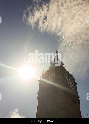 Big Ben Turmuhr befindet sich in Westminster, London UK Stockfoto