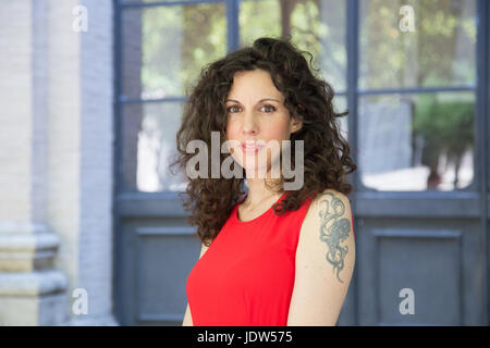 Roma, Italien. 21. Juni 2017. Italienische Autorin Silvia Avallone beim Fototermin der Pressekonferenz des zweiten Abends der "Literatur" Credit: Matteo Nardone/Pacific Press/Alamy Live News Stockfoto