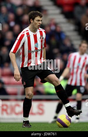 JONNY EVANS SUNDERLAND FC im Stadion von leichten SUNDERLAND ENGLAND 13. Januar 2008 Stockfoto