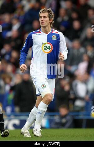 MORTEN GAMST PEDERSEN BLACKBURN ROVERS FC EWOOD PARK BLACKBURN ENGLAND 19. Januar 2008 Stockfoto