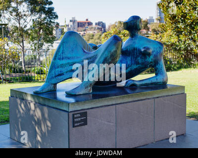 Henry Moore-Statue, Domain Gardens, Sydney, NSW, New-South.Wales, Australien Stockfoto