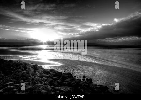 West Kirby Beach Wirral HDR Sonnenuntergang Stockfoto