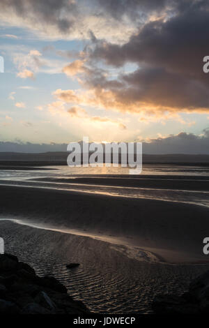 West Kirby Beach Wirral HDR Sonnenuntergang Stockfoto