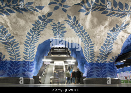 Zentralen U-Bahn-Station, Stockholm, Schweden Stockfoto