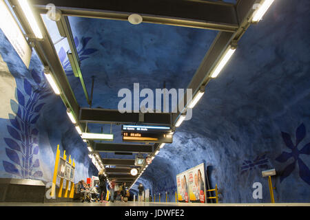 Zentralen U-Bahn-Station, Stockholm, Schweden Stockfoto