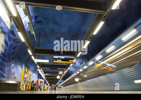 Zentralen U-Bahn-Station, Stockholm, Schweden Stockfoto