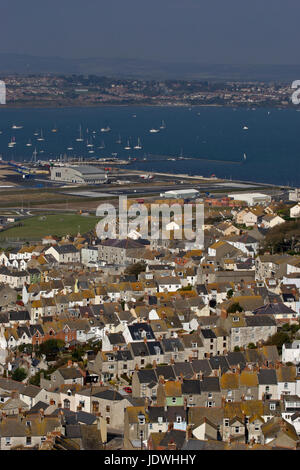 Luftaufnahme von Portland, Dorset, England Stockfoto