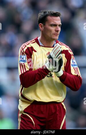 STEVE HARPER NEWCASTLE UNITED FC ST. JAMES PARK NEWCASTLE ENGLAND 1. März 2008 Stockfoto