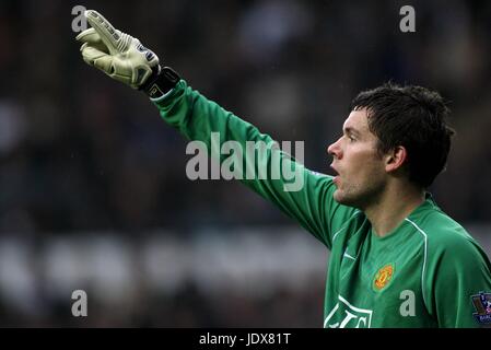 BEN FOSTER MANCHESTER UNITED FC PRIDE PARK DERBY ENGLAND 15. März 2008 Stockfoto