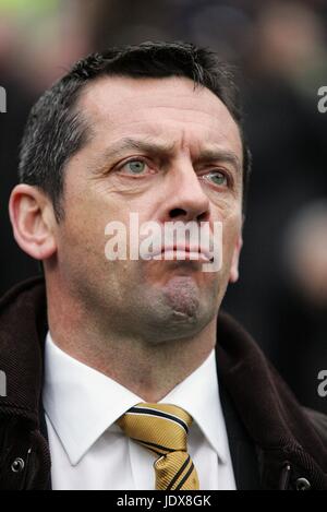 PHIL BROWN HULL CITY FC MANAGER KC STADIUM HULL ENGLAND 29. März 2008 Stockfoto