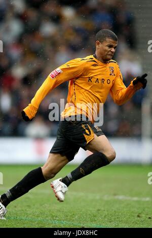 FRAIZER CAMPBELL HULL CITY FC KC STADIUM HULL ENGLAND 29. März 2008 Stockfoto