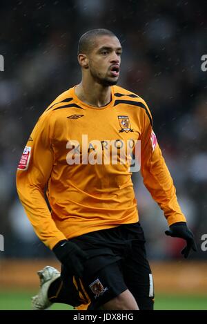 CALEB FOLAN HULL CITY FC KC STADIUM HULL ENGLAND 29. März 2008 Stockfoto