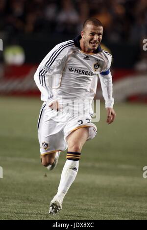 DAVID BECKHAM feiert DONOV LOS ANGELES GALAXY HOME DEPOT Center CARSON LOS ANGELES USA 3. April 2008 Stockfoto