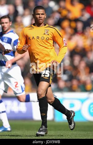 FRAIZER CAMPBELL HULL CITY FC K.C.STADIUM HULL ENGLAND 12. April 2008 Stockfoto