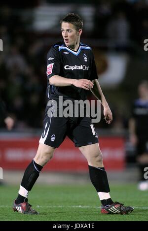 CHRIS COHEN NOTTINGHAM FOREST FC SIXFIELDS NORTHAMPTON GREAT BRITAIN 21. März 2008 Stockfoto