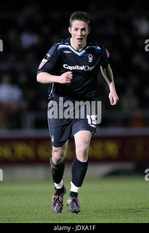 CHRIS COHEN NOTTINGHAM FOREST FC SIXFIELDS NORTHAMPTON GREAT BRITAIN 21. März 2008 Stockfoto