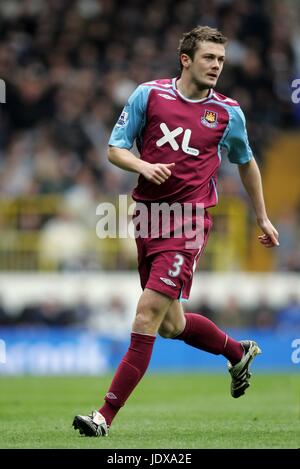 GEORGE MCCARTNEY WEST HAM UNITED FC WHITE HART LANE LONDON Großbritannien 9. März 2008 Stockfoto