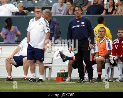 STEVE NICOL PAUL MARINER NEW ENGLAND Trainer & Trainer HOME DEPOT Center CARSON LOS ANGELES USA 4. Juli 2008 Stockfoto