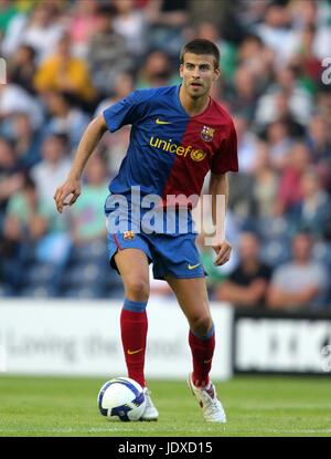 GERARD PIQUE BARCELONA CF MURRAYFIELD EDINBURGH Schottland 24. Juli 2008 Stockfoto