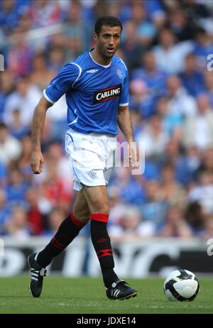 BRAHIM HEMDANI GLASGOW RANGERS FC IBROX GLASGOW Schottland 2. August 2008 Stockfoto