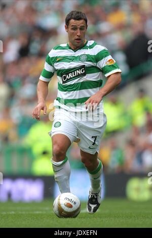 SCOTT MCDONALD GLASGOW CELTIC FC PARKHEAD GLASGOW Schottland 10. August 2008 Stockfoto