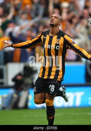 CALEB FOLAN HULL CITY FC KC STADIUM HULL ENGLAND 16. August 2008 Stockfoto