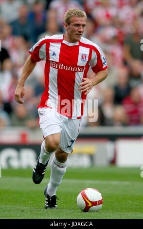 LIAM LAWRENCE STOKE CITY FC BRITAINNIA Stadion ENGLAND STOKE 23. August 2008 Stockfoto